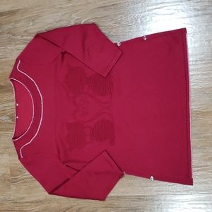 (M) Cat Lovers Knit Sweater Top! Graphic Art Deco Grannycore Cozy Soft